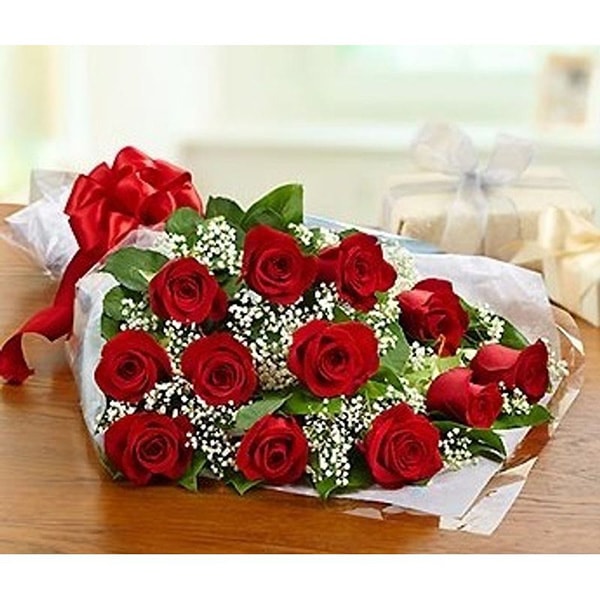 red roses green fillers