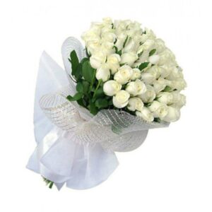 White roses bunch